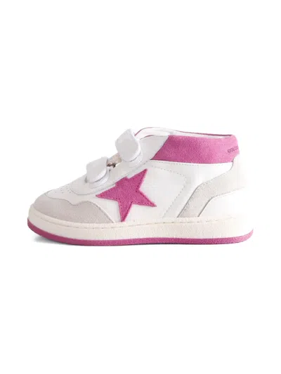 Golden Goose June Suede And Leather High-top Sneakers In Red