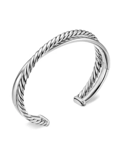 David Yurman Sterling Silver Twisted Cuff Bracelet In Metallic