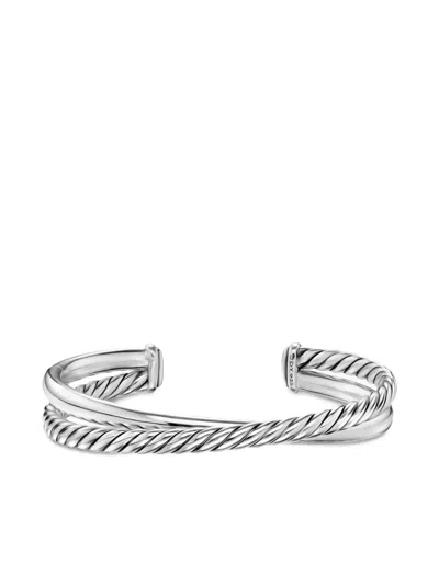David Yurman Sterling Silver Twisted Cuff Bracelet In Metallic