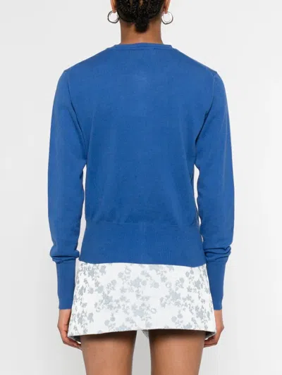 Vivienne Westwood Orb-embroidered Cardigan In Blue