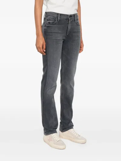 Mother The Mid Rise Rider Skimp Jeans In Gray