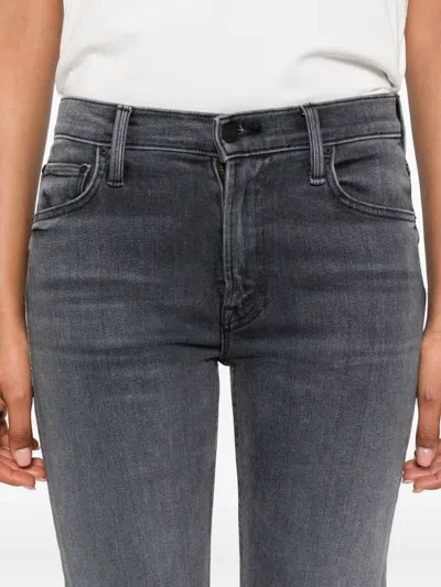 Mother The Mid Rise Rider Skimp Jeans In Gray