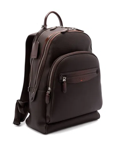 Santoni Leather Zip-fastening Backpack