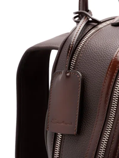 Santoni Leather Zip-fastening Backpack