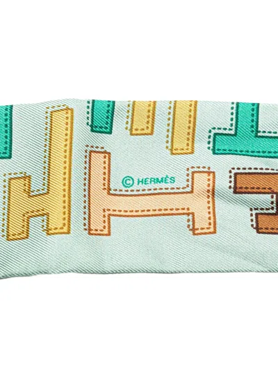 Pre-owned Hermes 2000-2020 H Silk Twilly Scarf Scarves