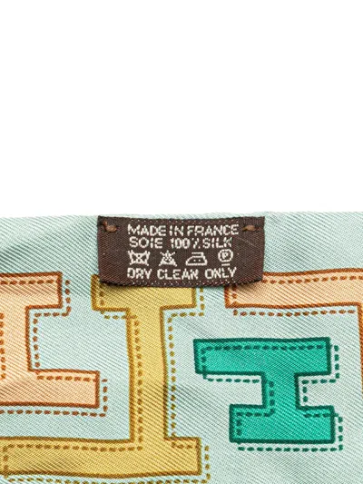 Pre-owned Hermes 2000-2020 H Silk Twilly Scarf Scarves