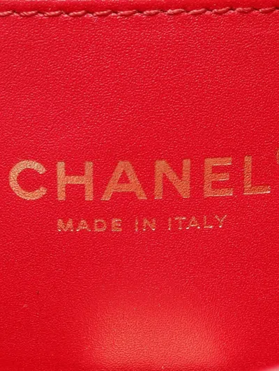 Pre-owned Chanel 2021-2025 Mini Quilted Lambskin Acrylic Coco Love Flap Crossbody Bag