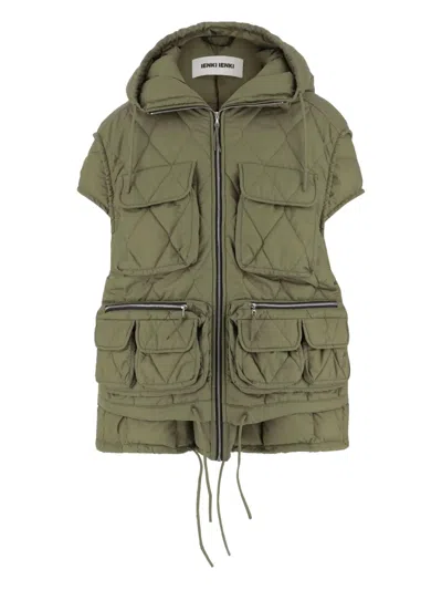 Ienki Ienki Ember Quilted Sleeveless Vest In Green