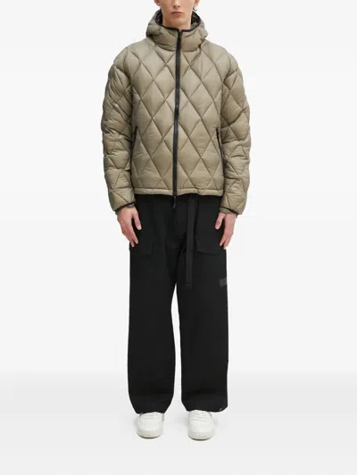 Mki Miyuki Zoku Diamond-quilted Hooded Jacket In Gold