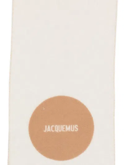Jacquemus L'écharpe Rond Carré Scarf In White