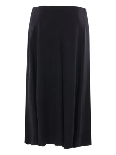 The Row Silk Skirt In Black