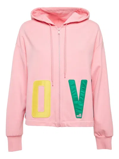 Pre-owned Love Moschino Appliqué-detail Zip Hoodie