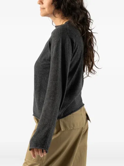 Sofie D'hoore Raw-edge Long-sleeve Sweater In Black
