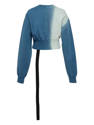 Rick Owens Drkshdw Blue Hollywood Tatlin Sweatshirt In Blue