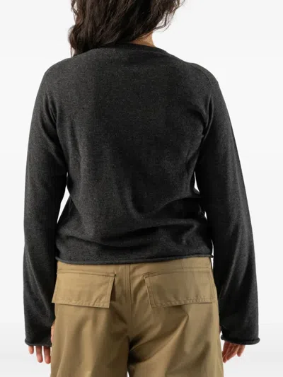 Sofie D'hoore Raw-edge Long-sleeve Sweater In Black