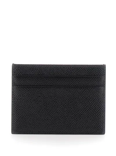 Dolce & Gabbana Black Dauphine Calfskin Card Holder