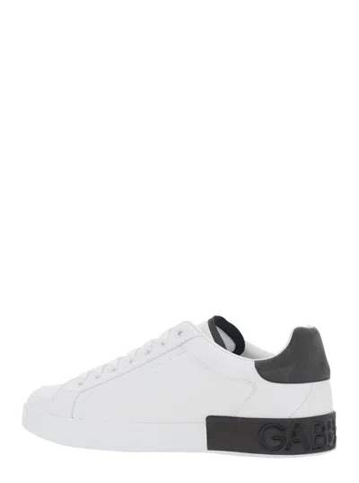 Dolce & Gabbana Sneakers From The Portofino Line In Calfskin In White