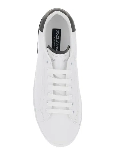 Dolce & Gabbana Sneakers From The Portofino Line In Calfskin In White