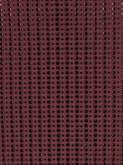 Venuja Rhinestone-embellished Mini Skirt In Burgundy