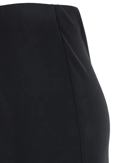 Plain Midi Skirt In Black