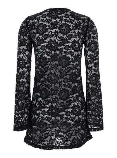 Venuja Floral-lace Mini Dress In Black