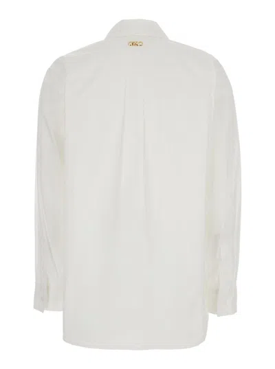 Michael Kors Poplin Btn Dn Bf Shirt In White