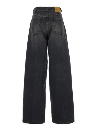 Haikure Loose Fit Denim Trousers In Black