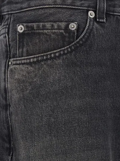 Haikure Loose Fit Denim Trousers In Black