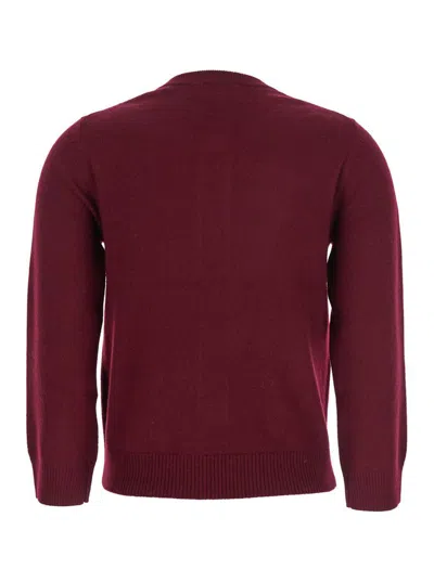 Ganni Womens Tawny Port Rhombus-print Round-neck Wool And Cashmere Cardigan Xl