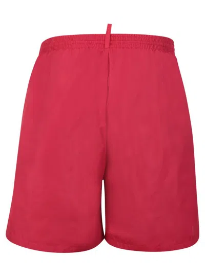 Dsquared2 Red Technicolor Swim Shorts In Pink