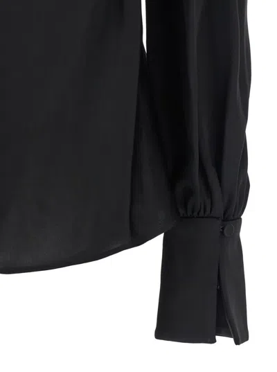 Simkhai 'alice' Black One-shoulder Top With Asymmetric Neckline And Cut-out Cuffs In Tech Fabric Woman