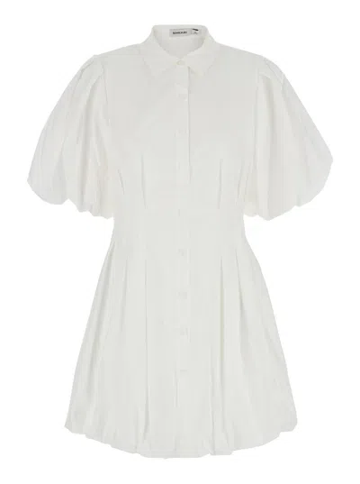 Simkhai Cleo Balloon Pintuck Mini Dress