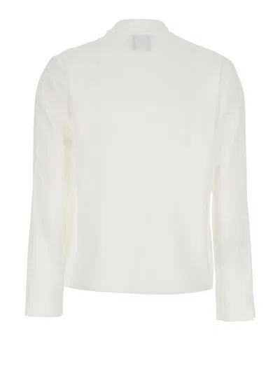 Plain Georgette Blouse In White