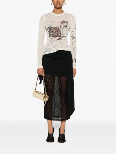 Jw Anderson J. W. Anderson Long Sleeve Jersey Underpinning In Metallic