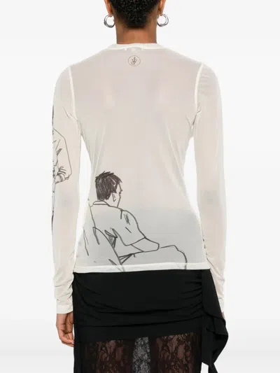 Jw Anderson J. W. Anderson Long Sleeve Jersey Underpinning In Metallic