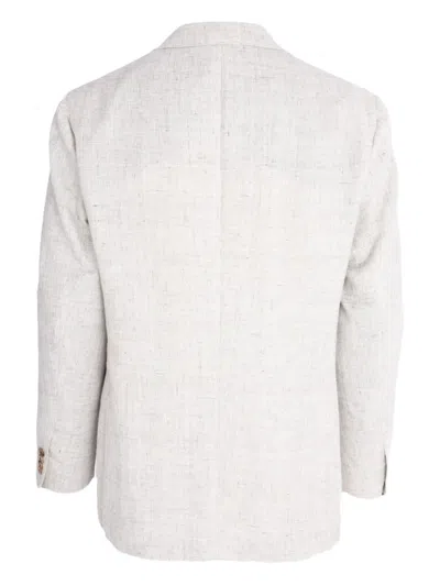Luciano Barbera Three-button Jacket In White