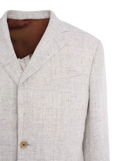 Luciano Barbera Three-button Jacket In White