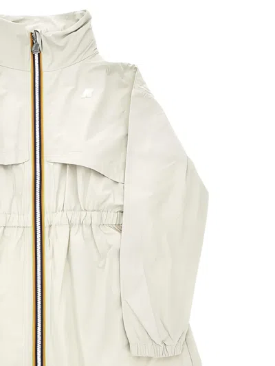 K-way 'aube Memory Touch' Long Jacket Kids In Gray