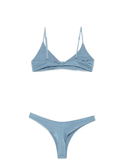 Mc2 Saint Barth Triangle-top Bikini In Blue