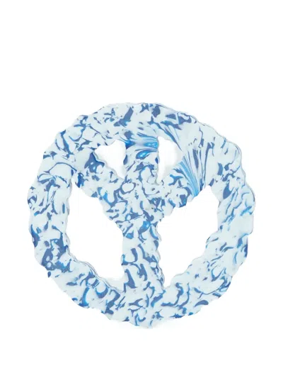 Space Available Peace-sign Coasters (10 Cm) (set Of Four) In Blue