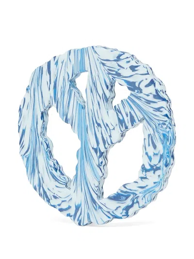 Space Available Peace-sign Coasters (10 Cm) (set Of Four) In Blue