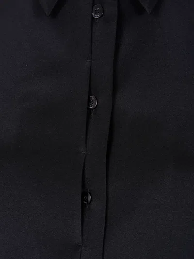 Max Mara Stretch Silk Cady Shirt Shirts Brown In Black