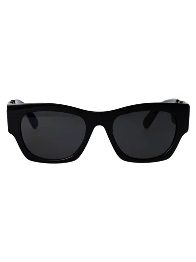 Versace Medusa Plaque Sunglasses In Black