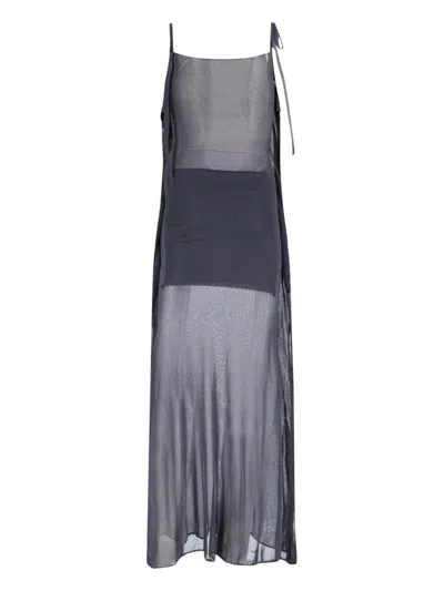 Paloma Wool Zanic Paneled Sheer Maxi Dress In Gray