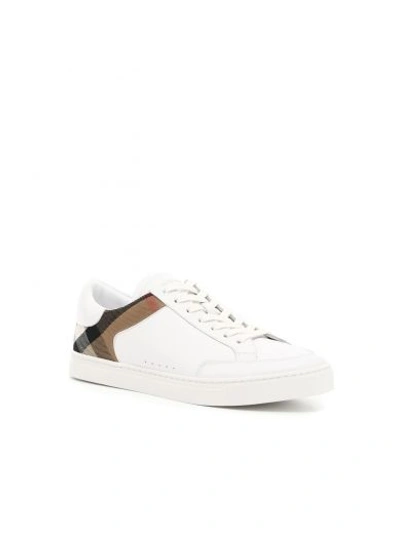 Shop Burberry Rettford Sneakers In White|bianco