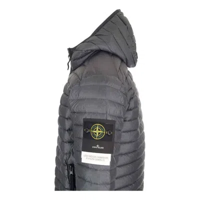Stone Island Light Puffer Packable Jacket 'lead Grey' In Black