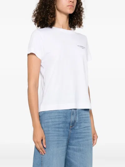 Givenchy White Cotton Jersey Crewneck T-shirt In White