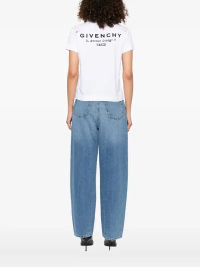 Givenchy White Cotton Jersey Crewneck T-shirt In White