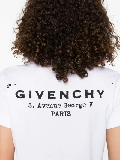 Givenchy White Cotton Jersey Crewneck T-shirt In White