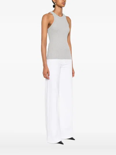 Agolde Rayne Rib Tank In Grey Heather